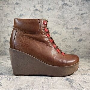 Antelope 808  Leather and  Suede Platform Bootie